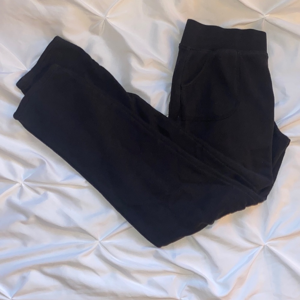Black Sweatpants Wide Leg w/ Pockets